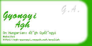 gyongyi agh business card